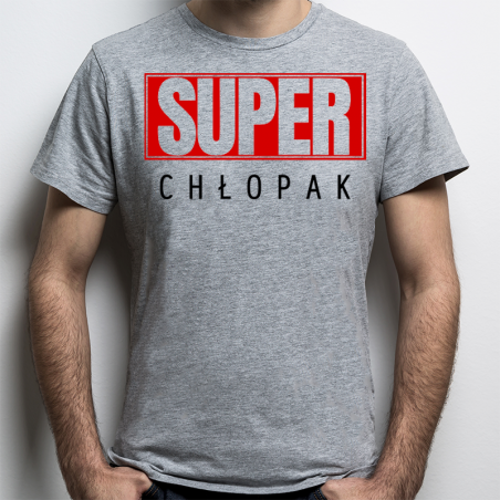 T-shirt Oversize Szary | SUPER CHŁOPAK