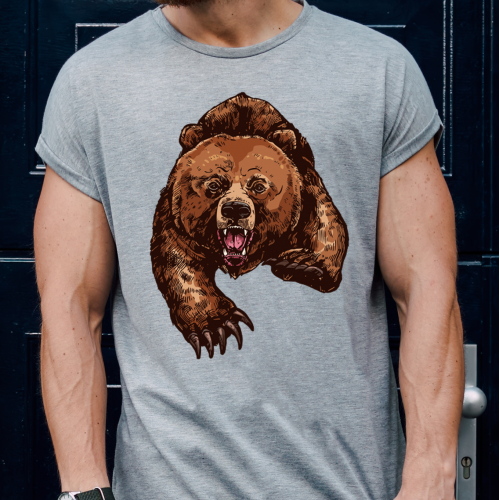 T-shirt Oversize Szary |...