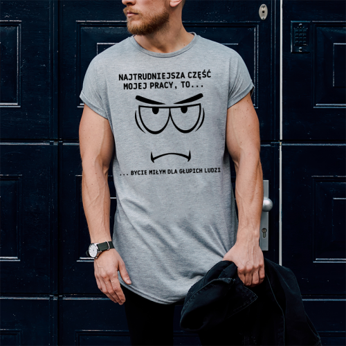 T-shirt Oversize Szary |...