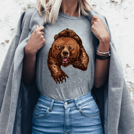 T-shirt Lady Szary | Niedźwiedź