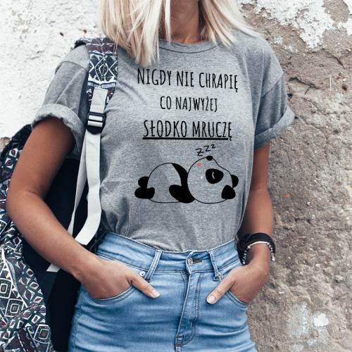 T-shirt Lady Szary | Nigdy...