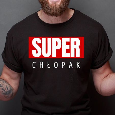 T-shirt Oversize Czarny | SUPER CHŁOPAK