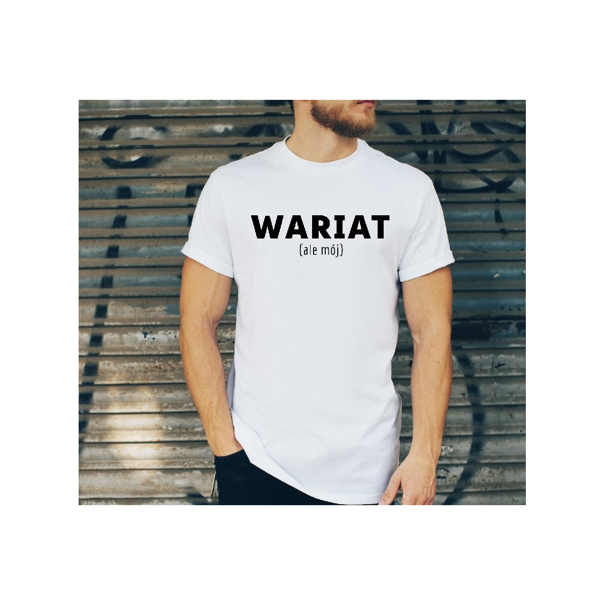 T-shirt oversize Najlepszy chłopak to ten z brodą