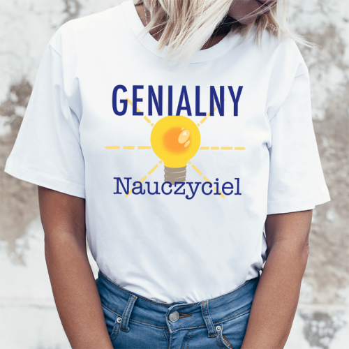 T-shirt lady DTG Genialny...