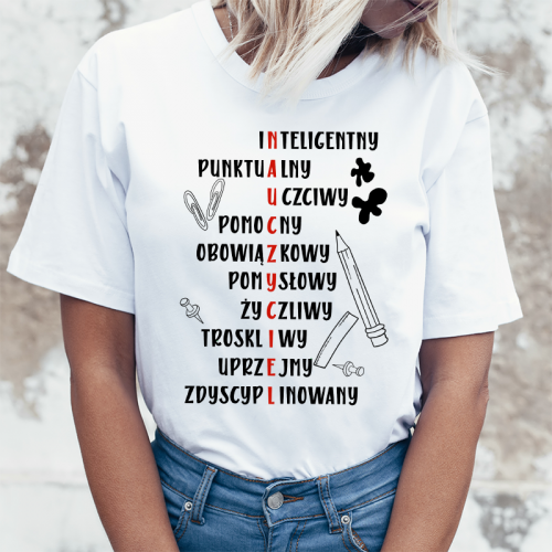 T-shirt lady DTG Nauczyciel