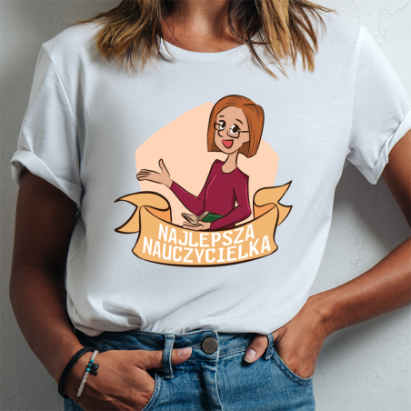 T-shirt lady DTG Najlepsza nauczycielka