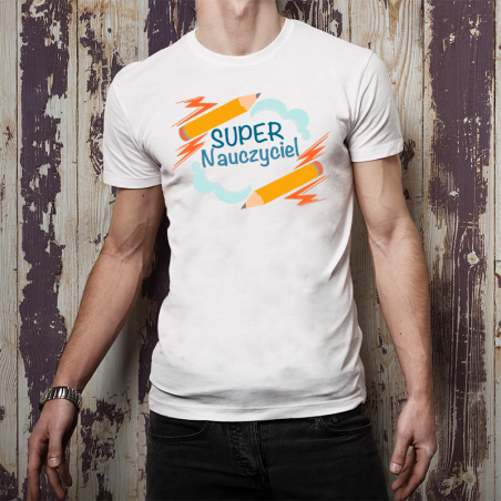 T-shirt oversize DTG Super nauczyciel 3