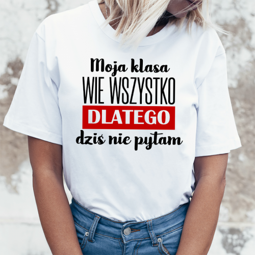 T-shirt lady DTG Moja klasa...