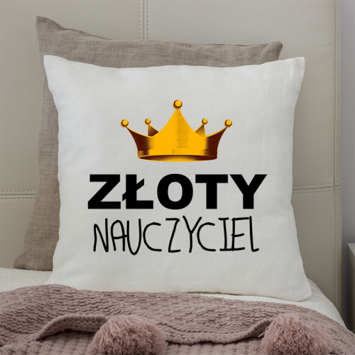 PODUSZKA druk Złoty nauczyciel