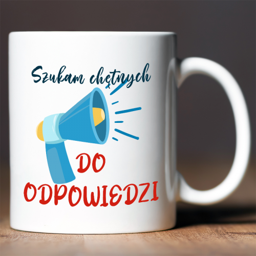 Kubek z nadrukiem Szukam...