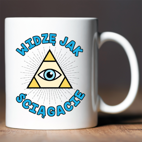 Kubek z nadrukiem WIDZĘ JAK...