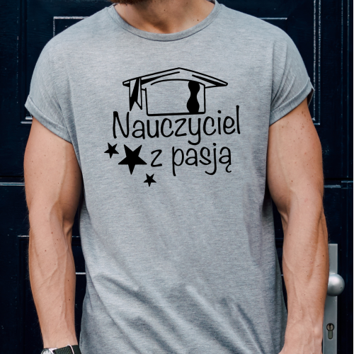 T-shirt oversize SZARY...