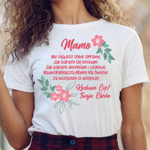 T-shirt lady slim DTG Mamo...