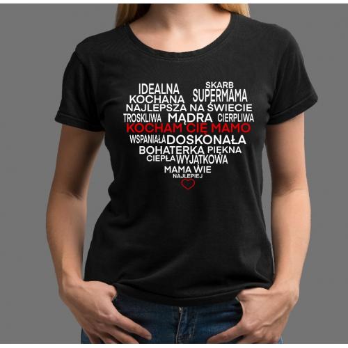 T-shirt lady czarna Mama...