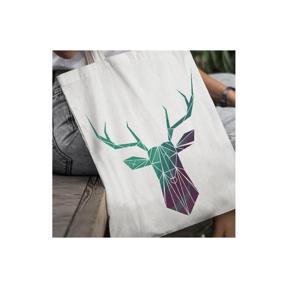 Torba bawełniana ecri MK deer 2