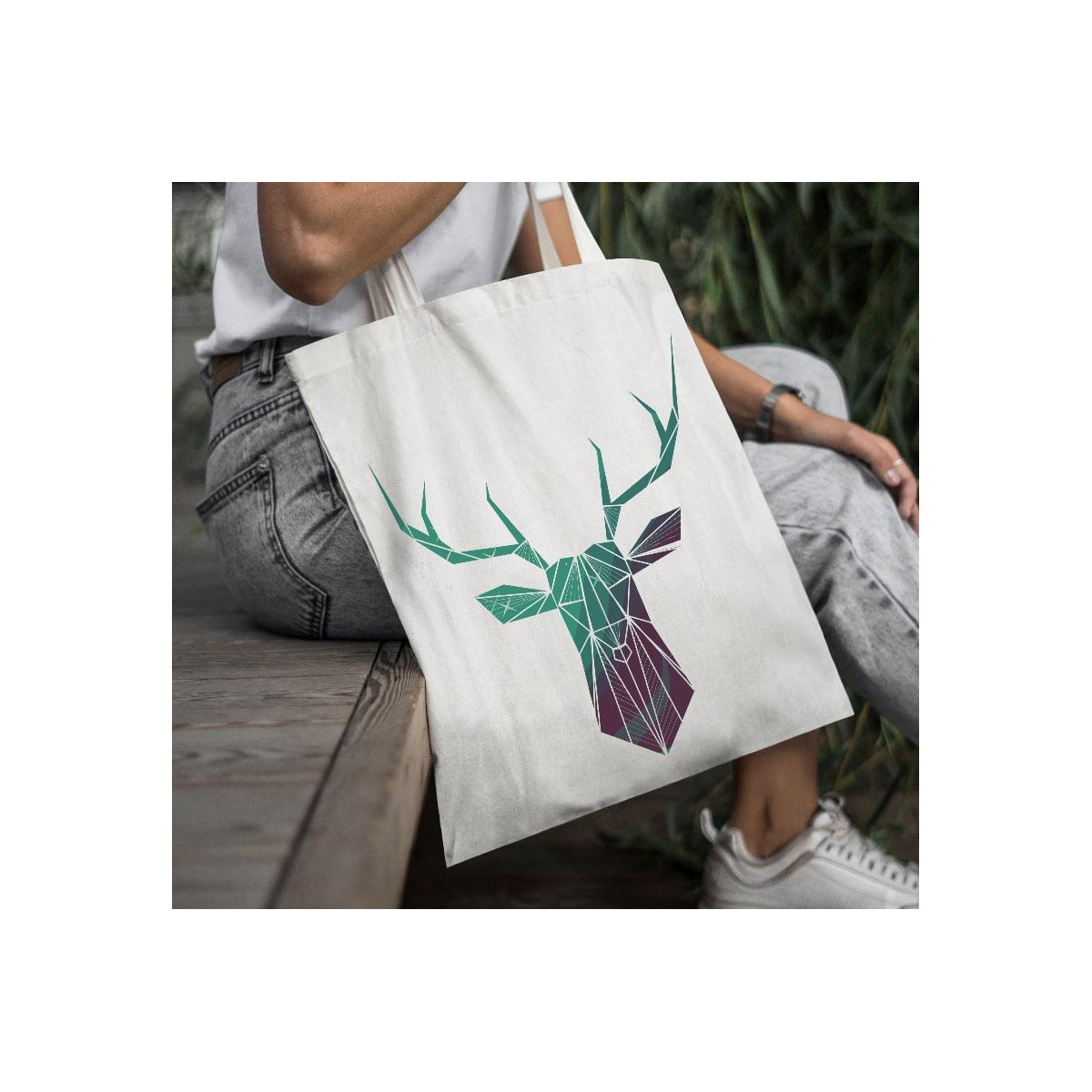 Torba bawełniana ecri MK deer 2