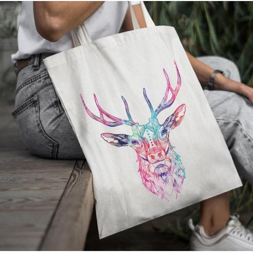 Torba bawełniana ecri MK deer 2