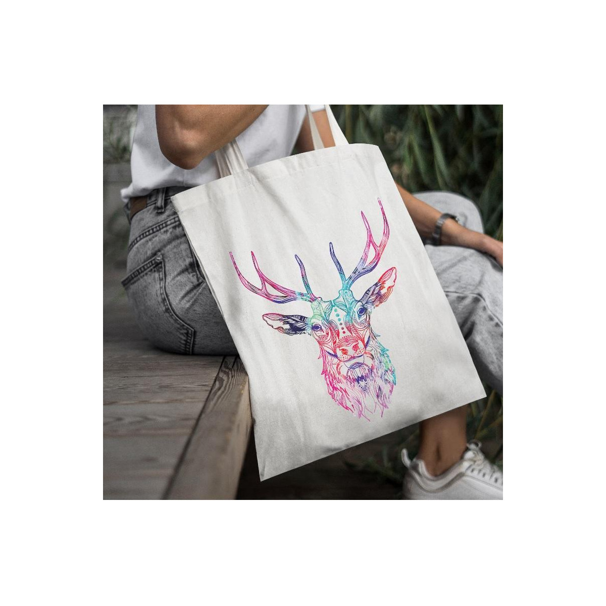 Torba bawełniana ecri MK deer 2