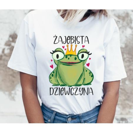 T-shirt lady slim DTG Żajebista dziewczyna