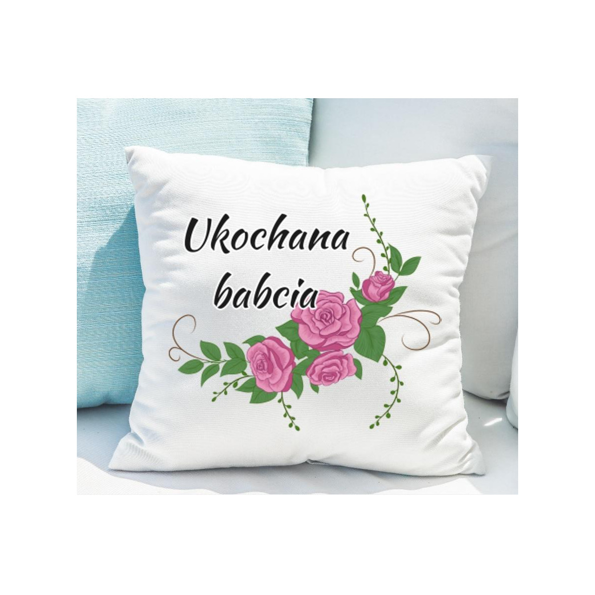 PODUSZKA druk Najlepsza babcia kwiaty