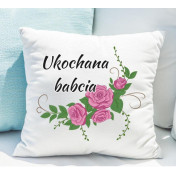 PODUSZKA druk Najlepsza babcia kwiaty