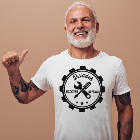 T-shirt Oversize | Dziadek wszystko naprawi koło