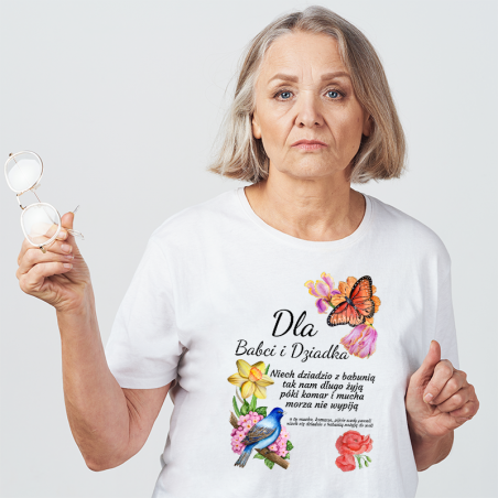 T-shirt | Dla Babci I Dziadka Motyle Kwiaty
