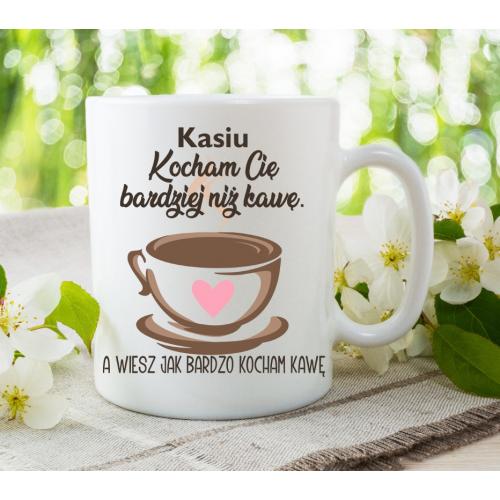 Kubek z nadrukiem Kocham...