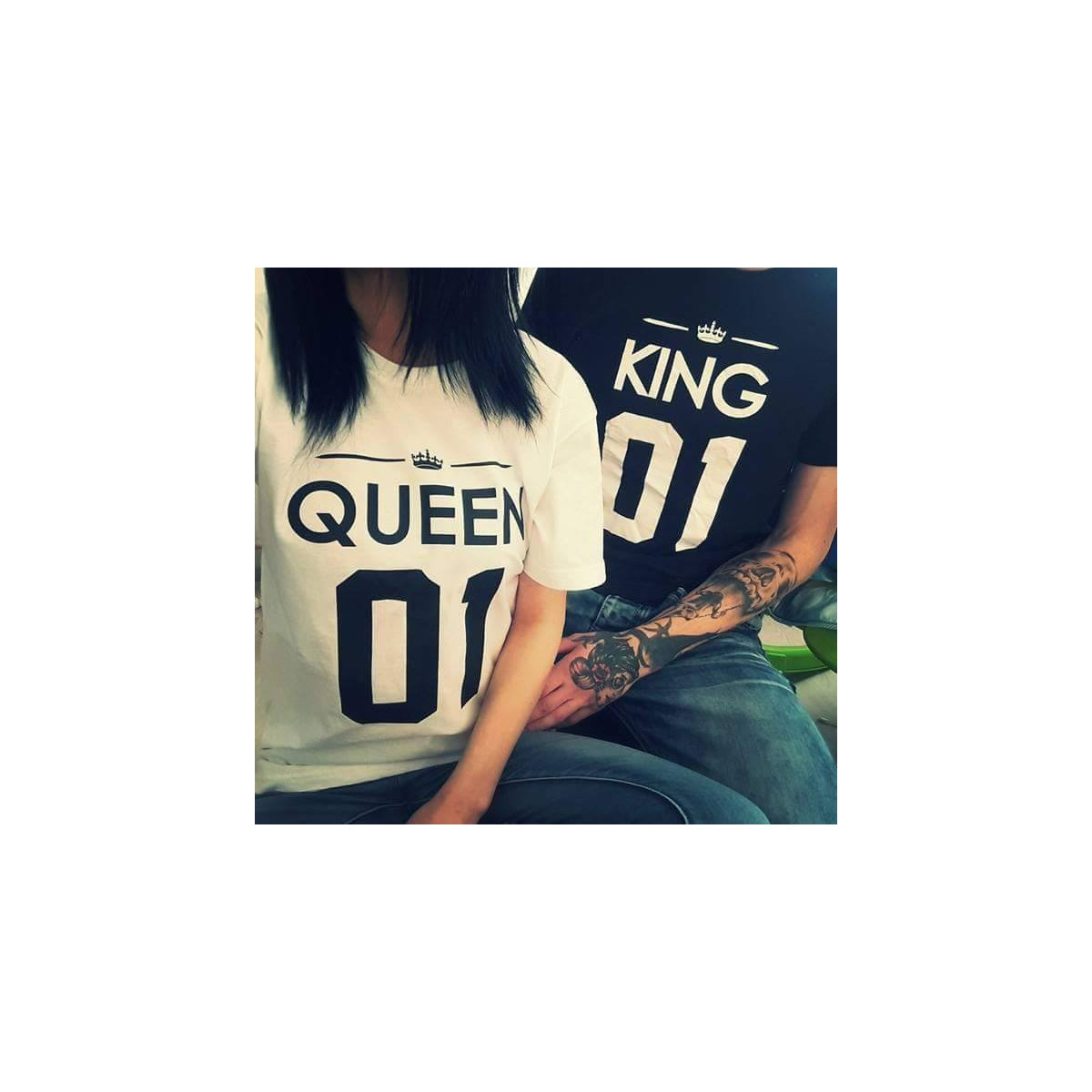 T-shirt DLA PAR 2 SZT QUEEN & KING 