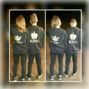 Bluza z kapturem DLA PAR 2 SZT QUEEN 01 & KING 01 GOLD