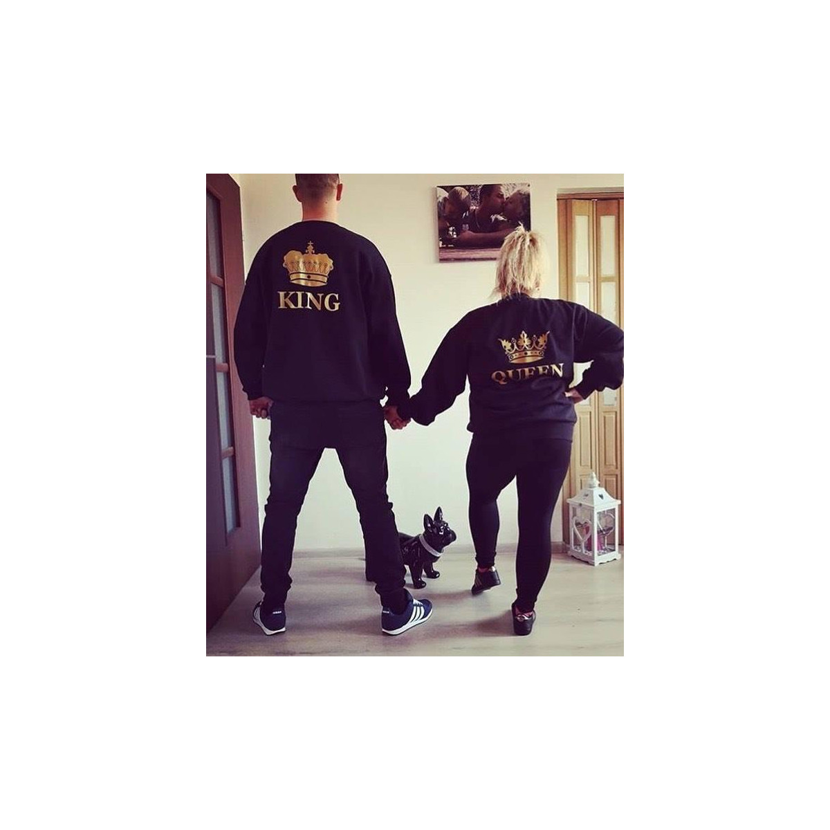 Bluza z kapturem DLA PAR 2 SZT QUEEN 01 & KING 01 GOLD