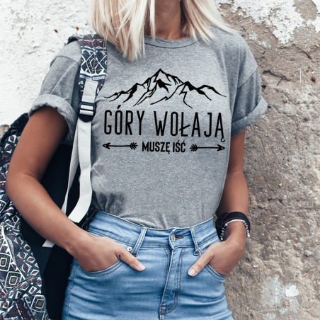T-shirt Lady Szary | Góry Wołają - Muszę Iść