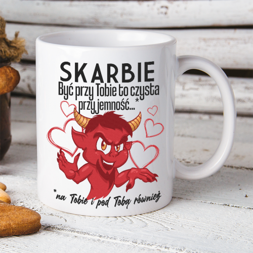 Kubek z nadrukiem Skarbie...